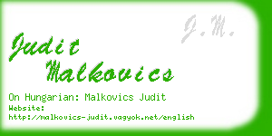judit malkovics business card